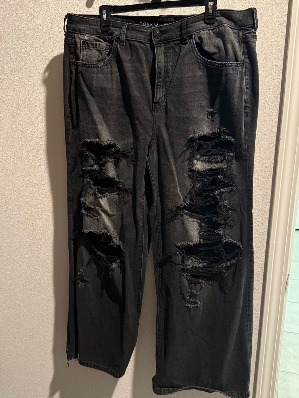 torrid Black High-Rise Baggy Wide Jeans